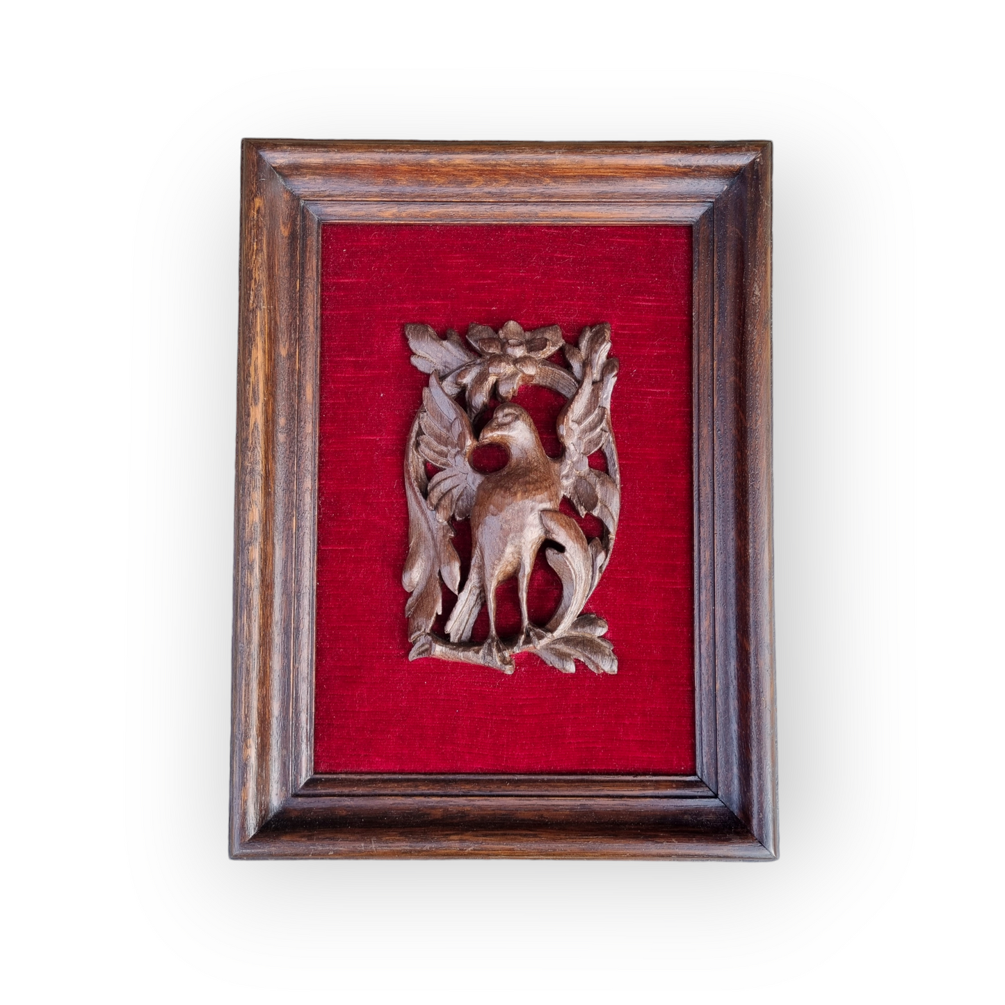 Early 17th-Century French Antique Carved Oak Mount / Appliqué, Presented in a Contemporary Frame