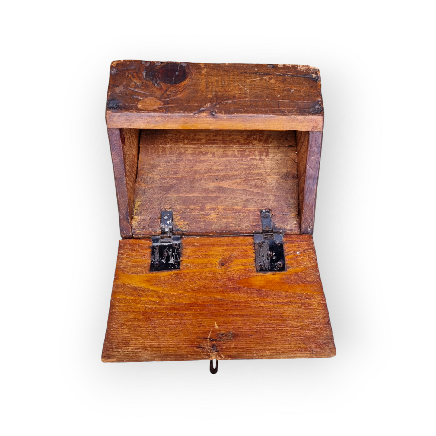 Primitive / Naive Early 19th-Century English Antique Folk Art Made Pine Miniature Bureau, Made As A Child's Toy