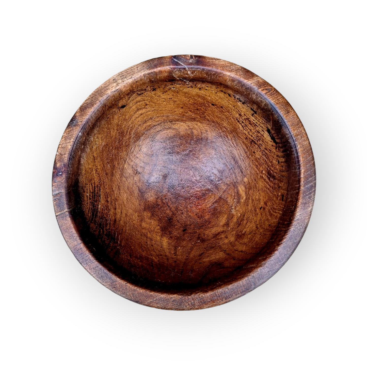 18th-Century English Antique Treen / Turned Ash Dairy Bowl