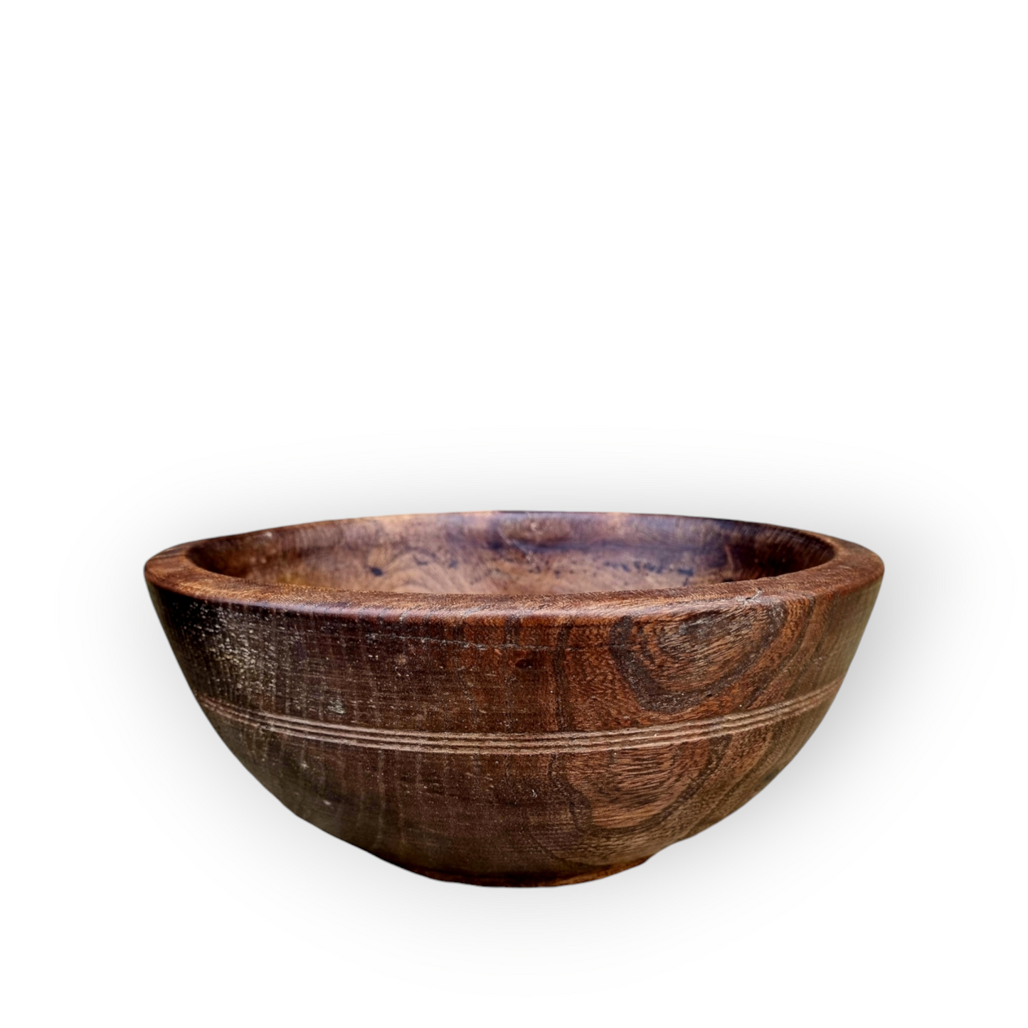 18th-Century English Antique Treen / Turned Ash Dairy Bowl