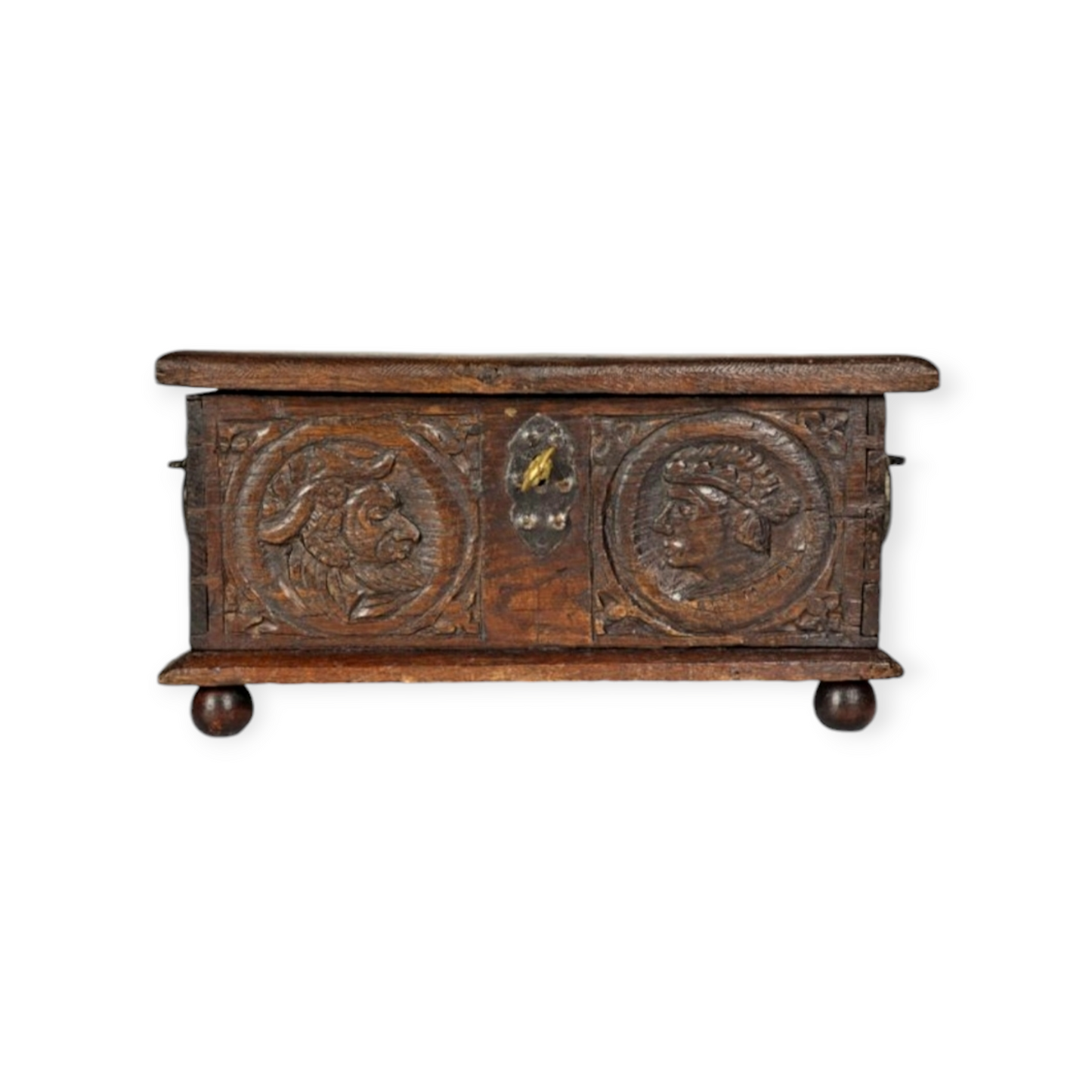 Diminutive 16th-Century French Antique Marriage Chest / Table Box