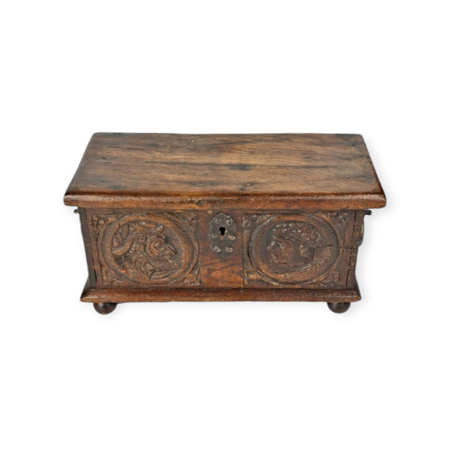 Diminutive 16th-Century French Antique Marriage Chest / Table Box