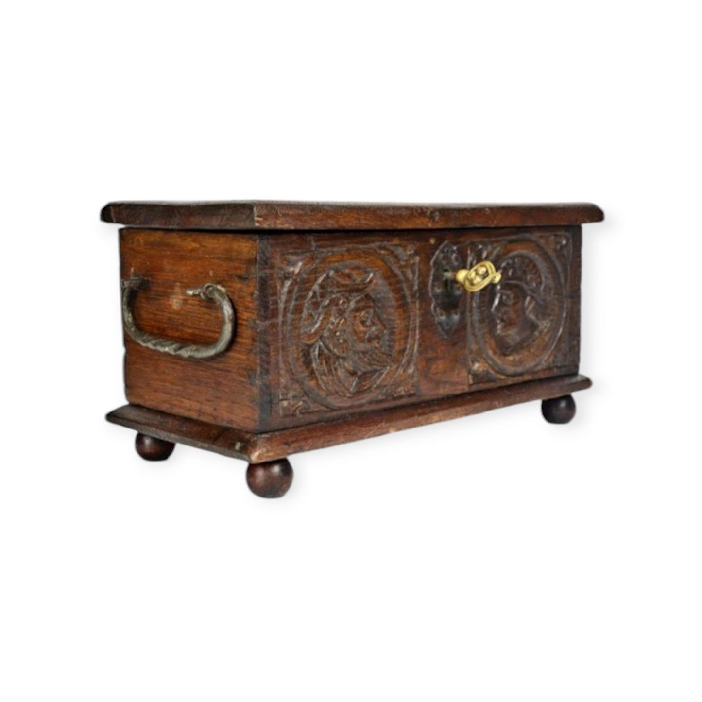 Diminutive 16th-Century French Antique Marriage Chest / Table Box