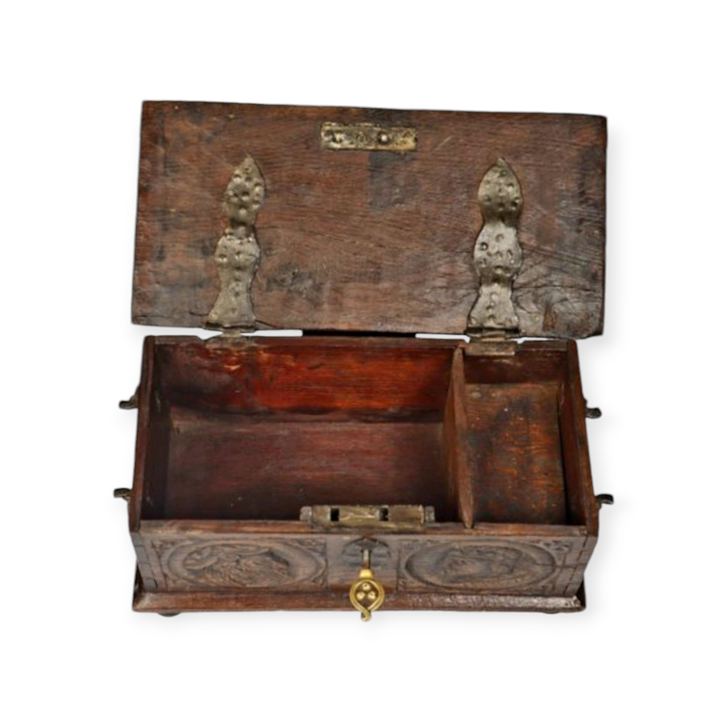 Diminutive 16th-Century French Antique Marriage Chest / Table Box