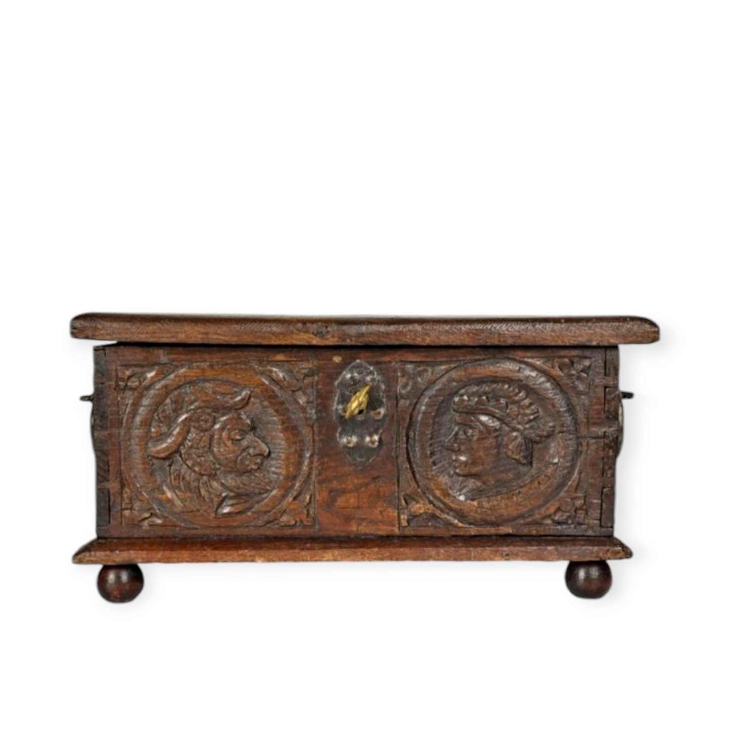 Diminutive 16th-Century French Antique Marriage Chest / Table Box