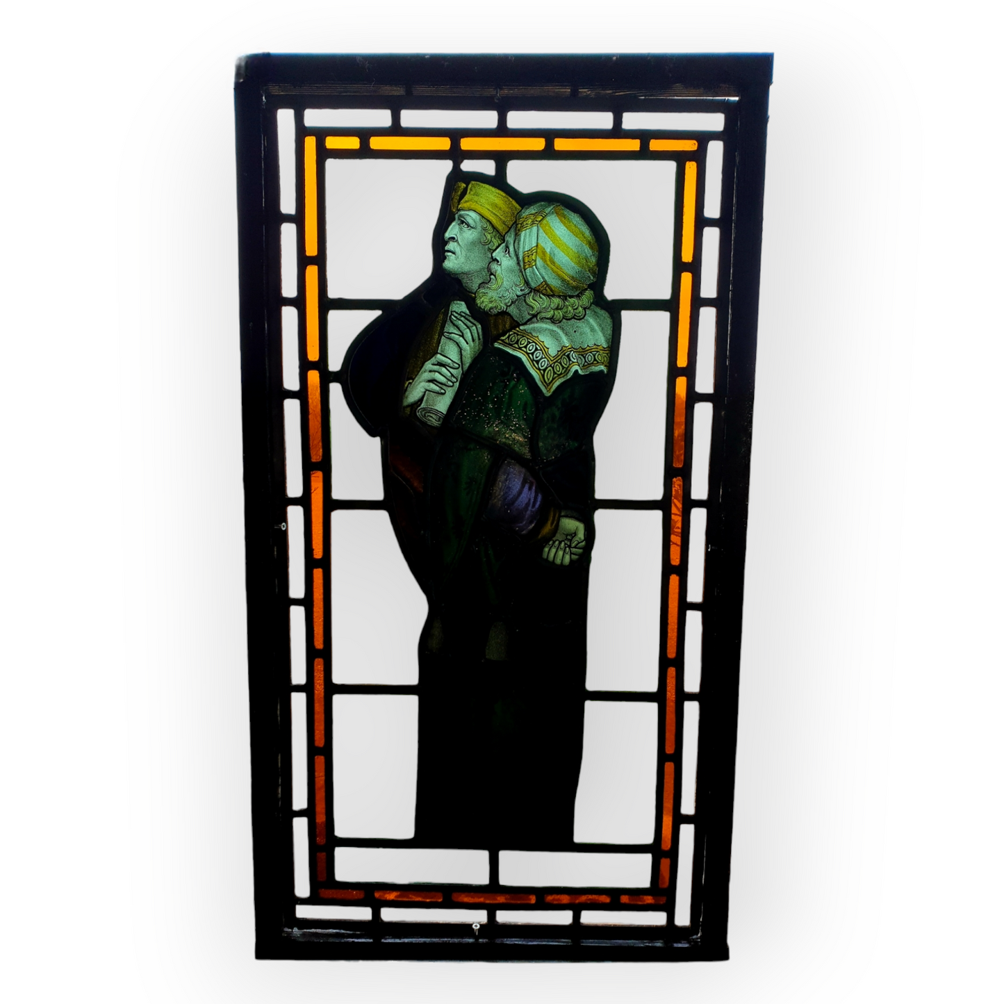 Large Medieval & Later Antique Stained Glass Window