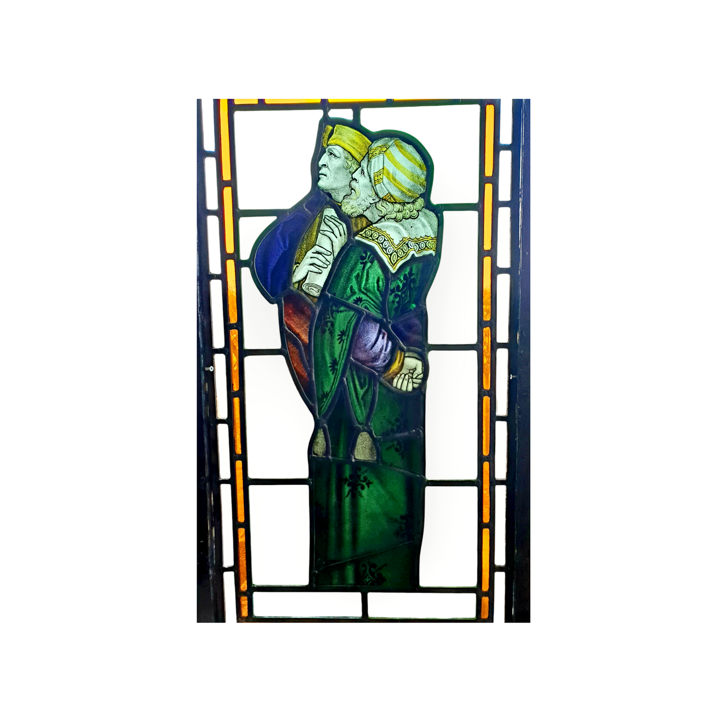 Large Medieval & Later Antique Stained Glass Window