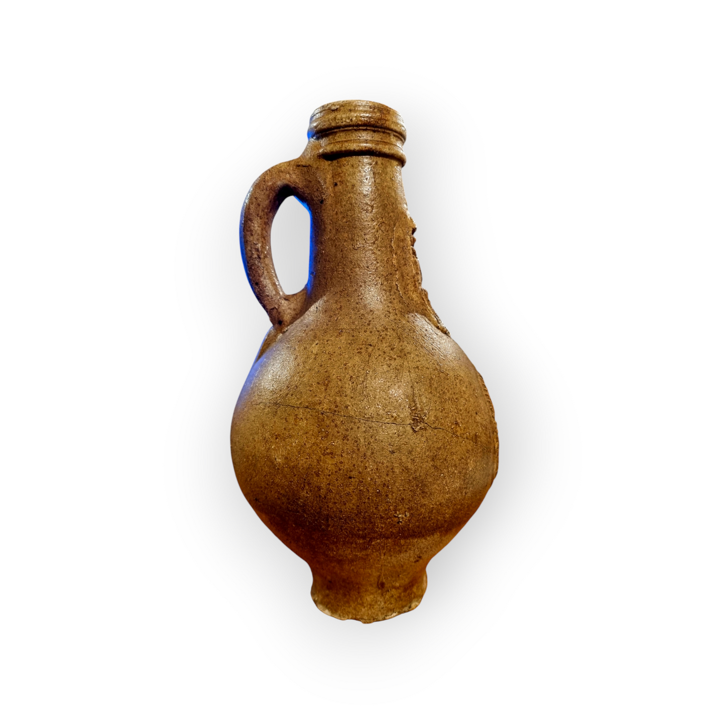 Mid 17th Century German Antique Stoneware Bellarmine Jug or Bartmannkrug, Circa 1625-1675