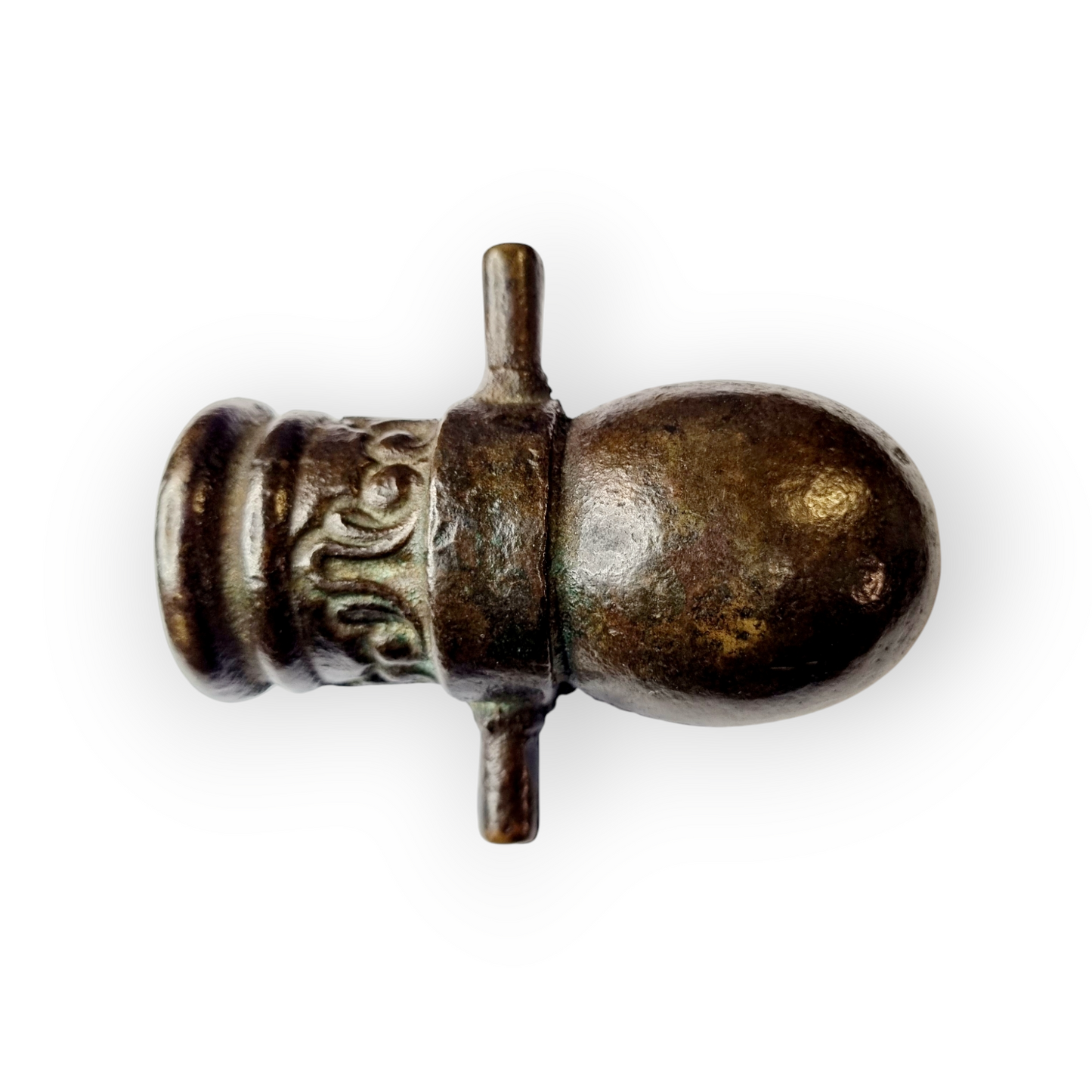 Rare 17th-Century Continental Antique Bronze Miniature Mortar Cannon, Possibly Made As A Child's Toy