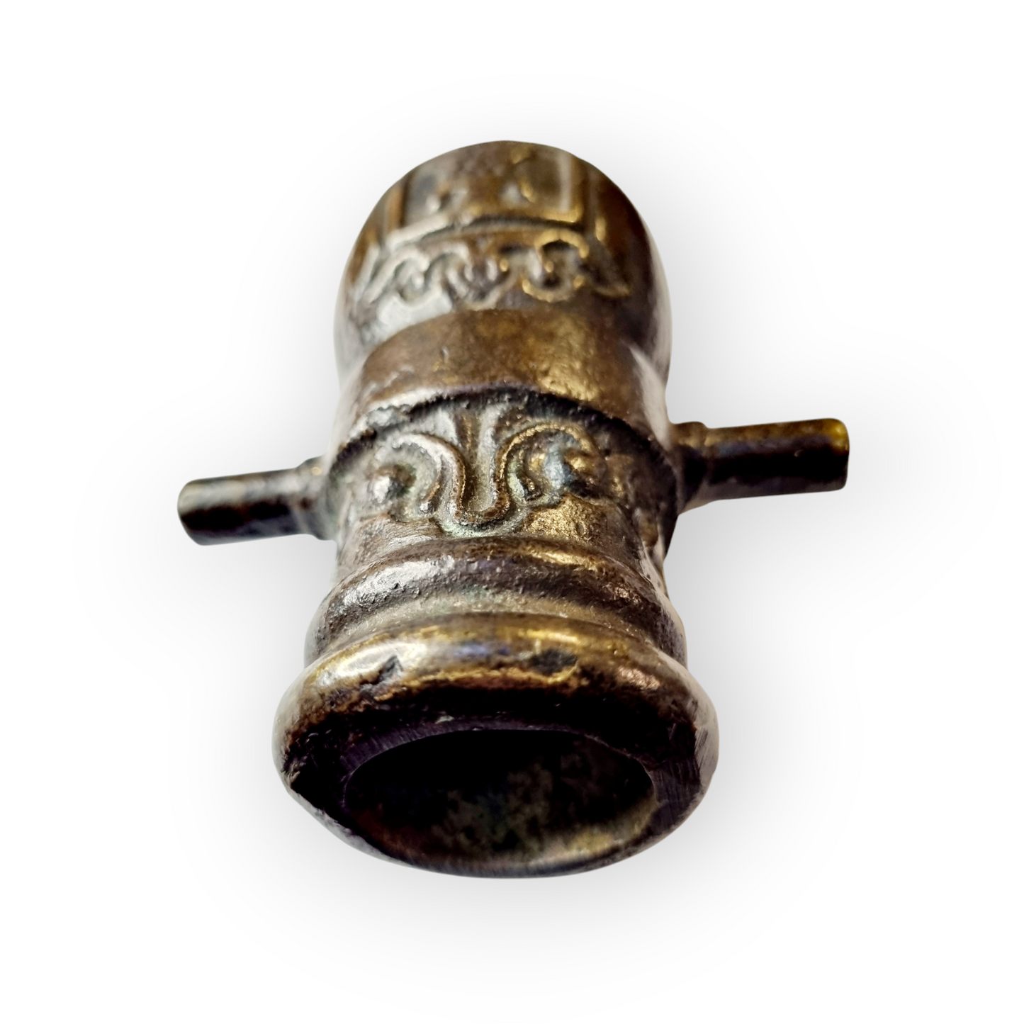 Rare 17th-Century Continental Antique Bronze Miniature Mortar Cannon, Possibly Made As A Child's Toy