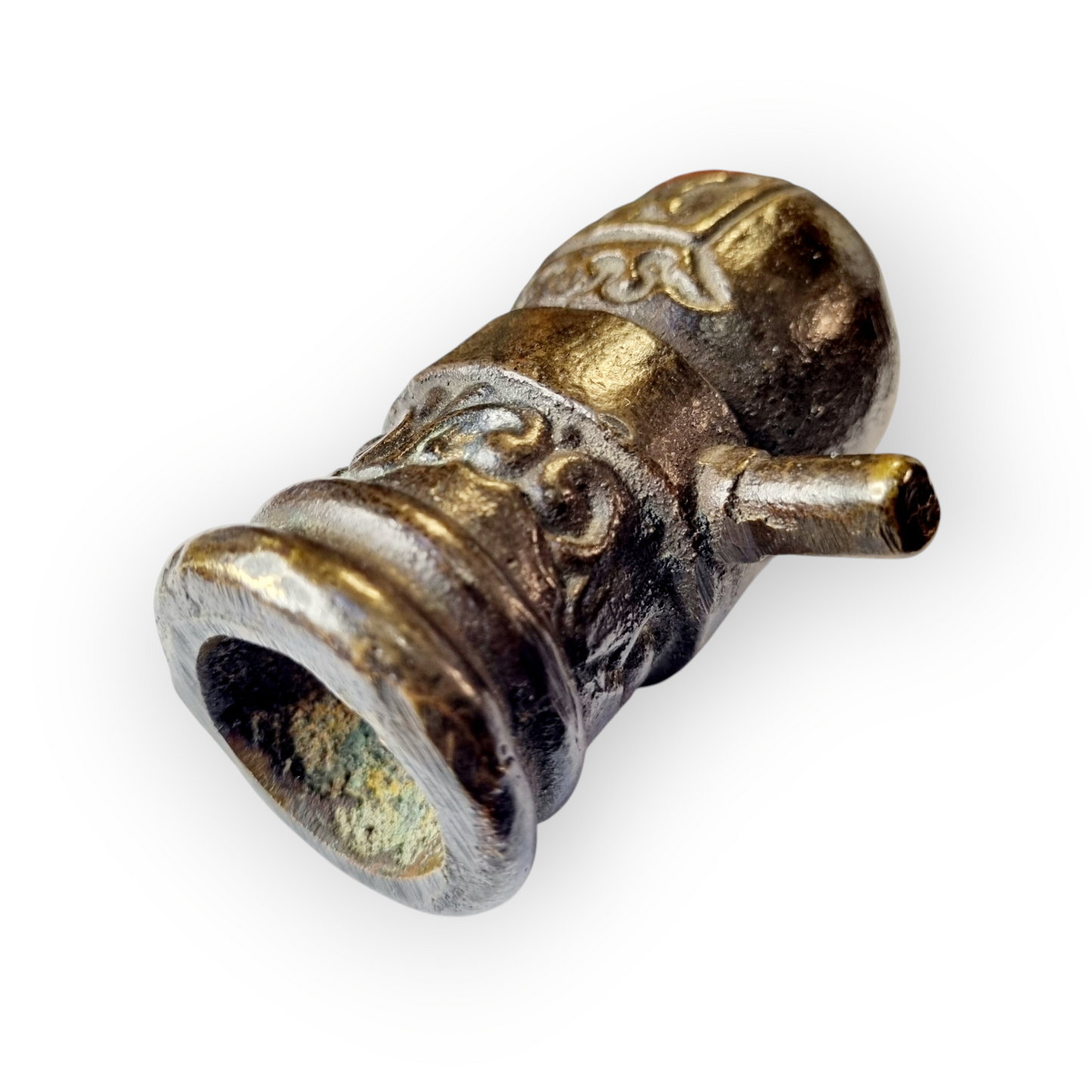 Rare 17th-Century Continental Antique Bronze Miniature Mortar Cannon, Possibly Made As A Child's Toy