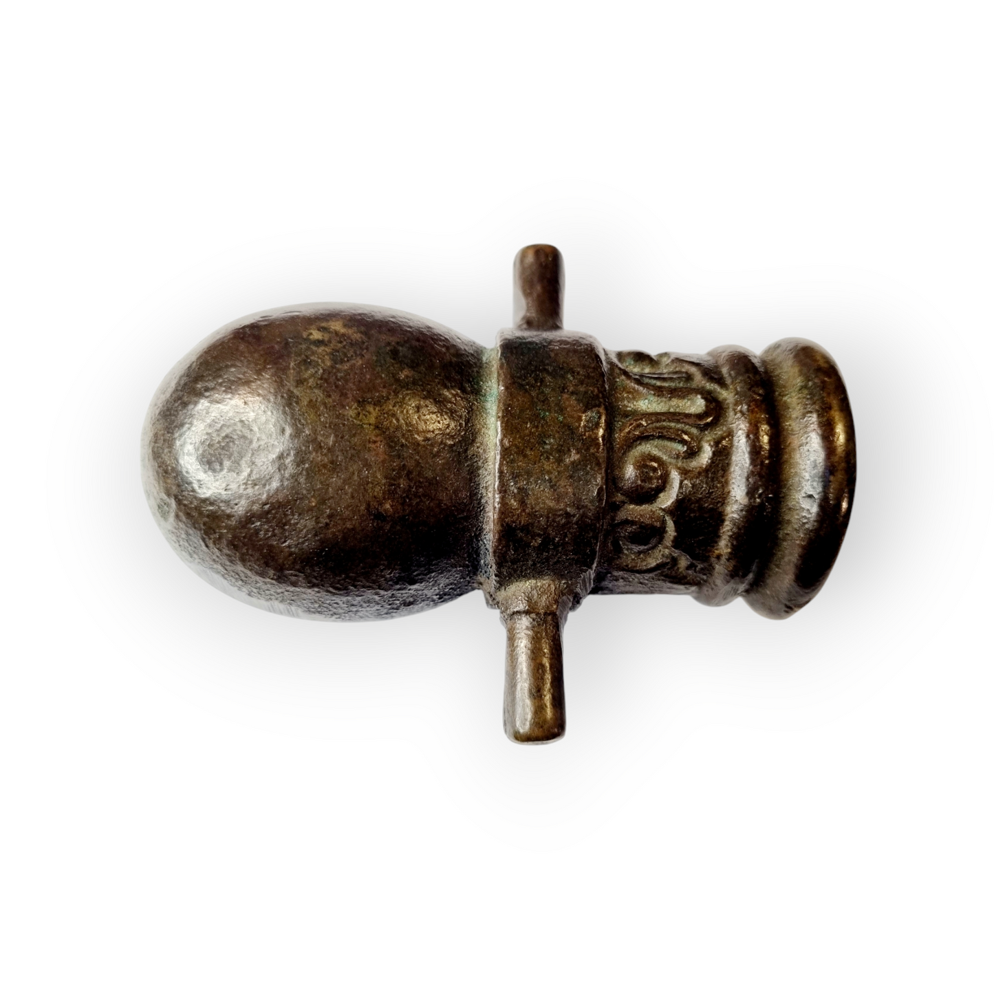 Rare 17th-Century Continental Antique Bronze Miniature Mortar Cannon, Possibly Made As A Child's Toy