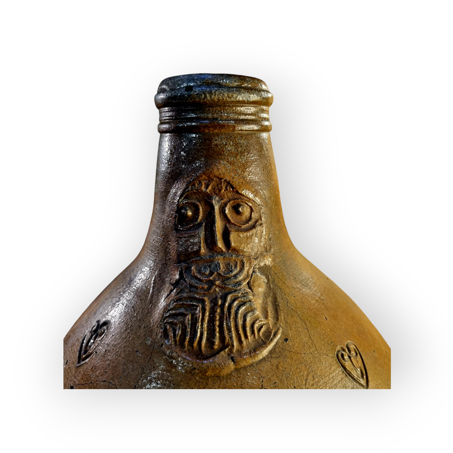 A Large Late 17th-Century / Early 18th-Century German Antique Stoneware Bellarmine Jug / Bartmannkrug With Good Provenance