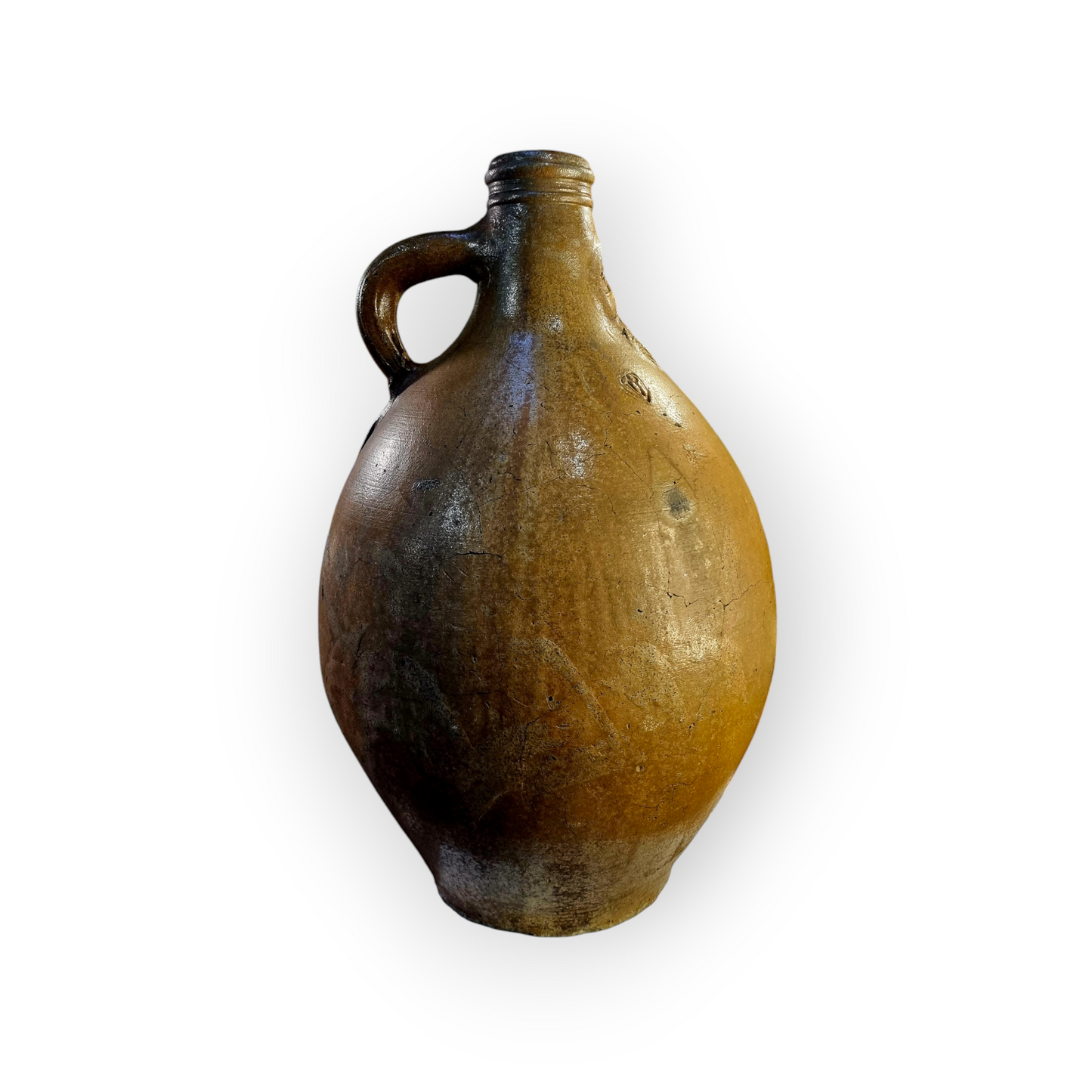 A Large Late 17th-Century / Early 18th-Century German Antique Stoneware Bellarmine Jug / Bartmannkrug With Good Provenance