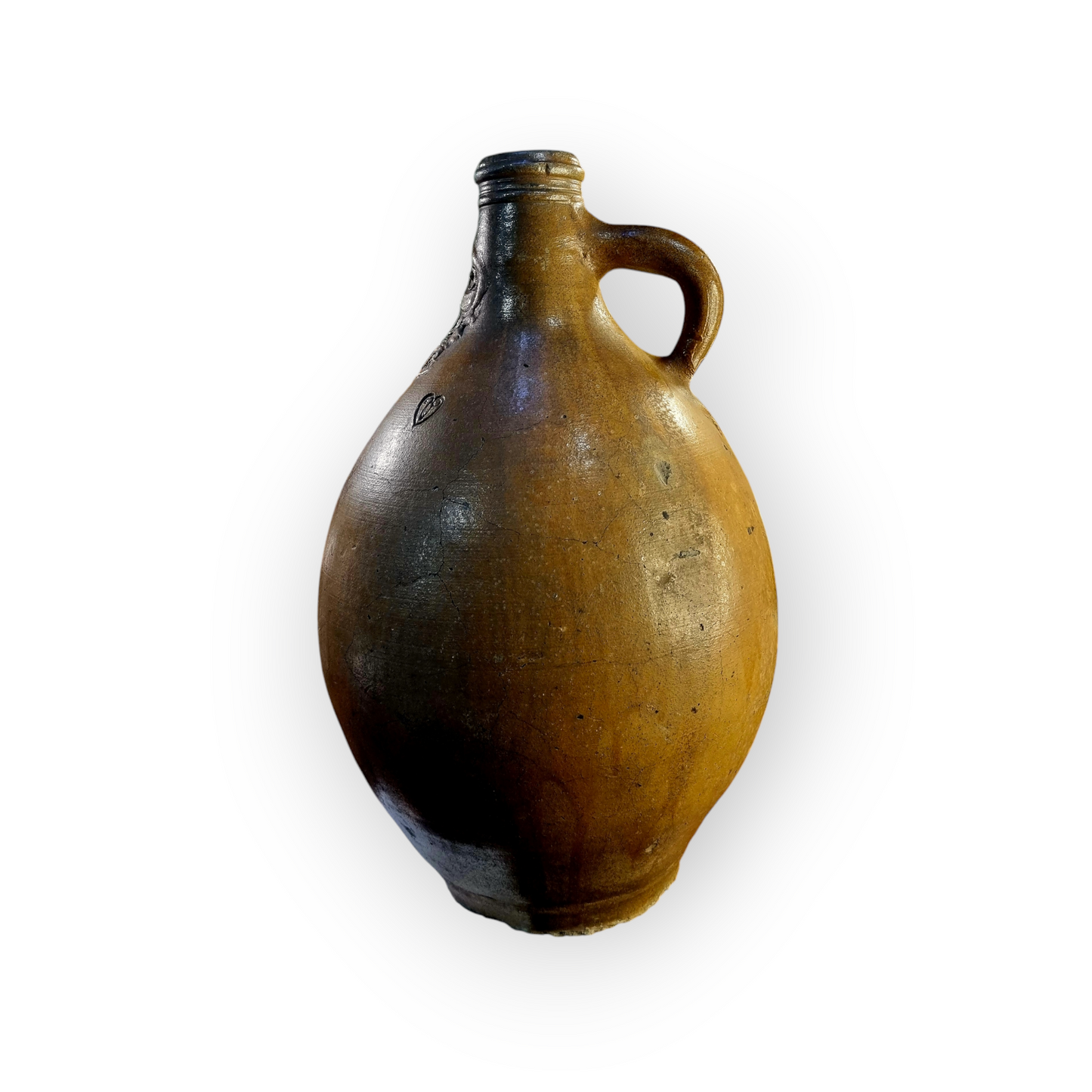 A Large Late 17th-Century / Early 18th-Century German Antique Stoneware Bellarmine Jug / Bartmannkrug With Good Provenance