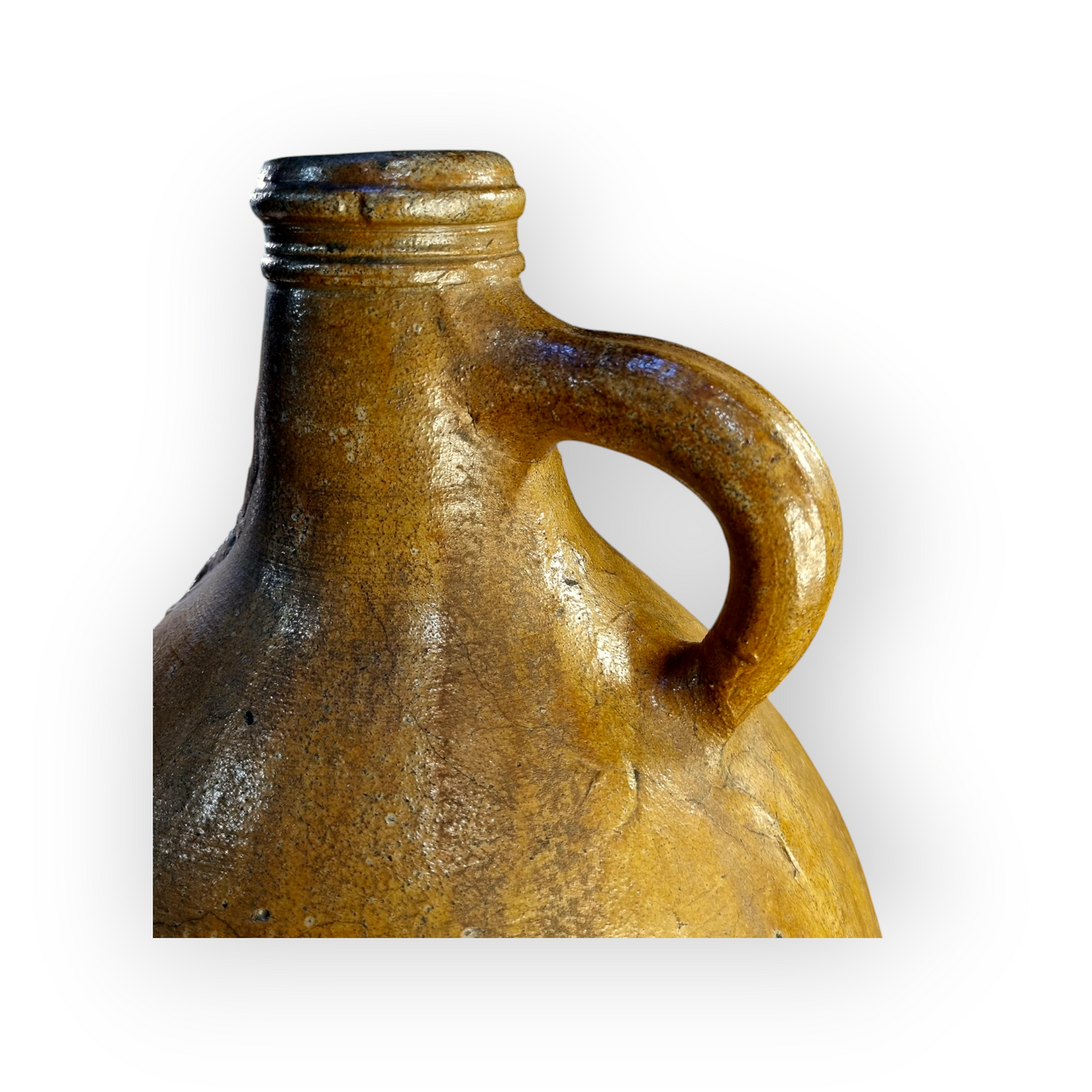 A Large Late 17th-Century / Early 18th-Century German Antique Stoneware Bellarmine Jug / Bartmannkrug With Good Provenance