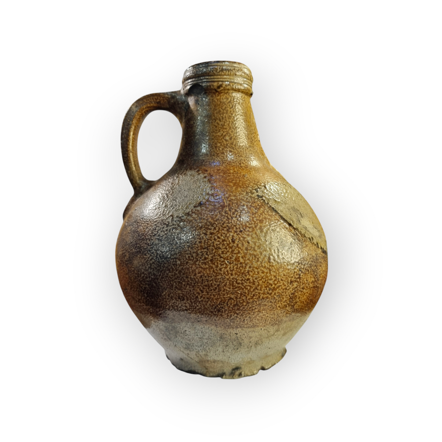 17th-Century German Antique Stoneware Bellarmine Jug or Bartmannkrug, circa 1620-1675, With Good Provenance