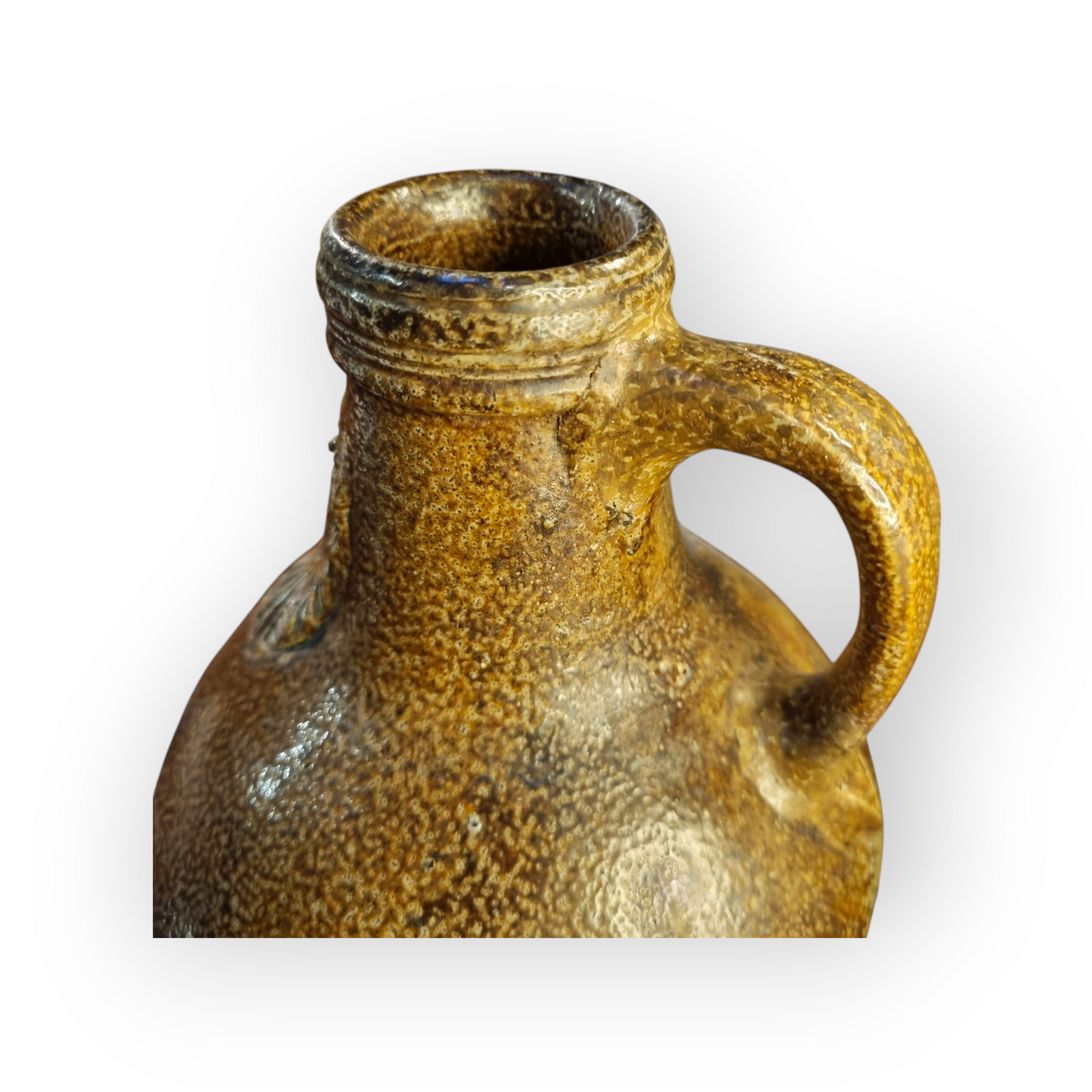 17th-Century German Antique Stoneware Bellarmine Jug or Bartmannkrug, circa 1620-1675, With Good Provenance