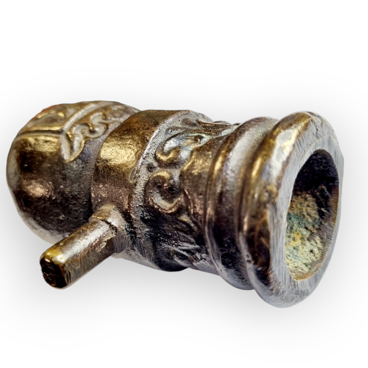 Rare 17th-Century Continental Antique Bronze Miniature Mortar Cannon, Possibly Made As A Child's Toy