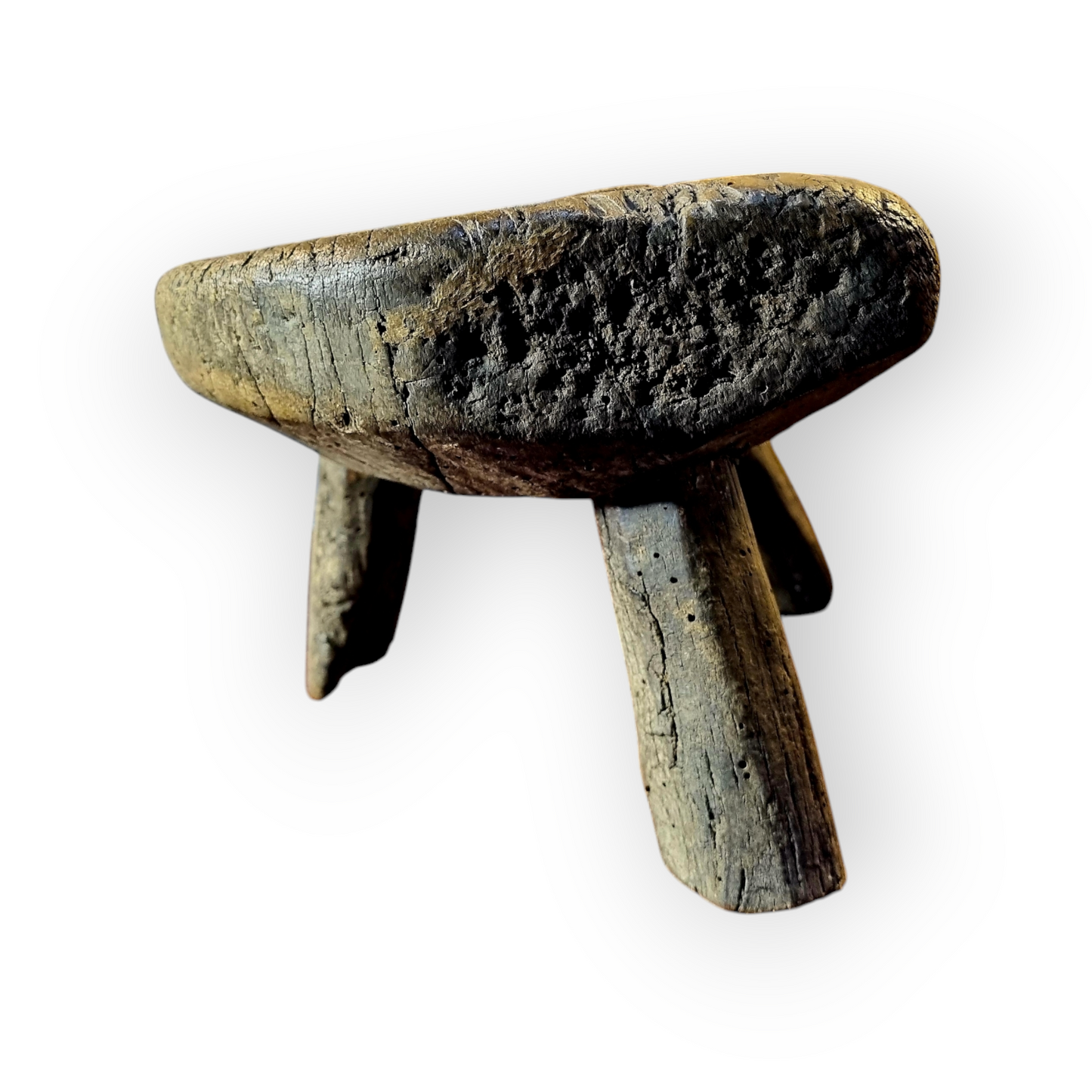 Late 18th Century Primitive Welsh Antique Child's Milking Stool