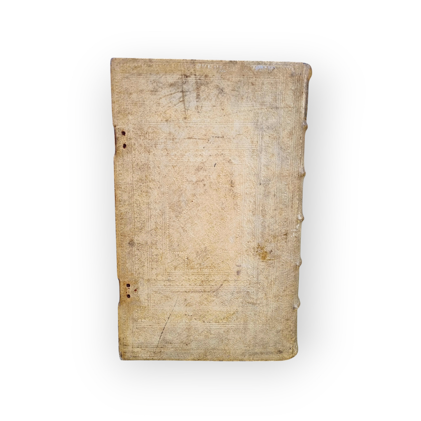 Rare Early 18th Century Vellum-Bound Book Converted To A Book Box / Secret Storage Box