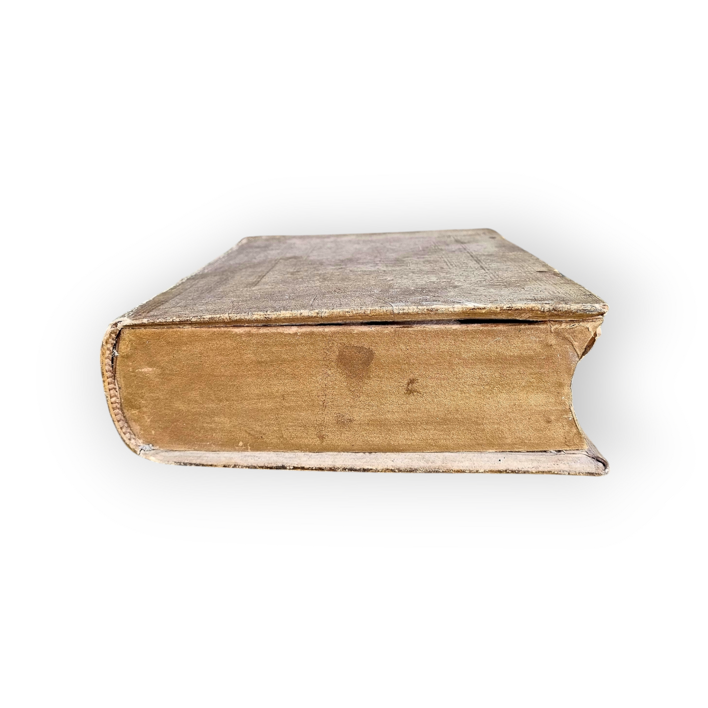 Rare Early 18th Century Vellum-Bound Book Converted To A Book Box / Secret Storage Box