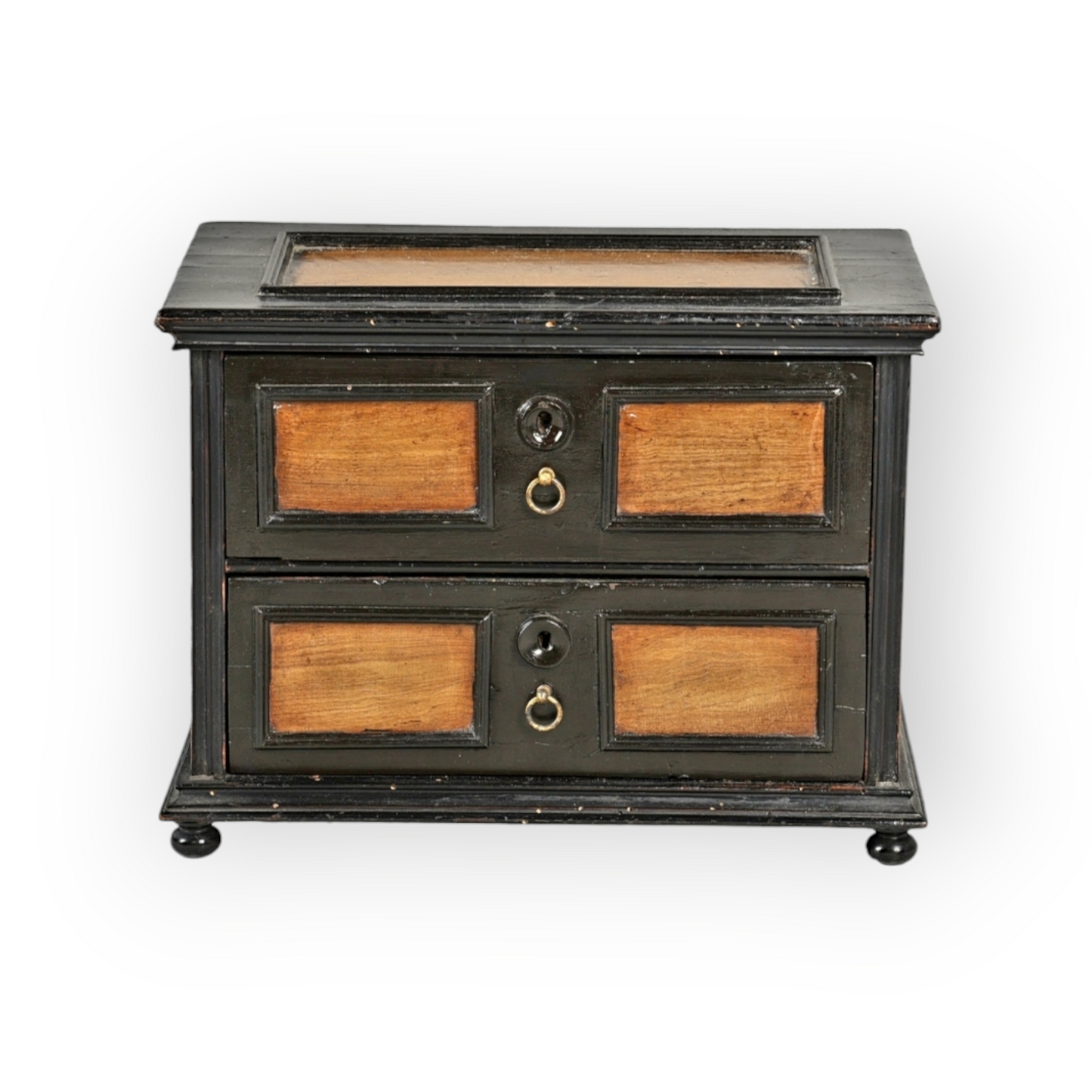 Diminutive Early 18th-Century Antique Table Cabinet / Chest / Jewellery Box