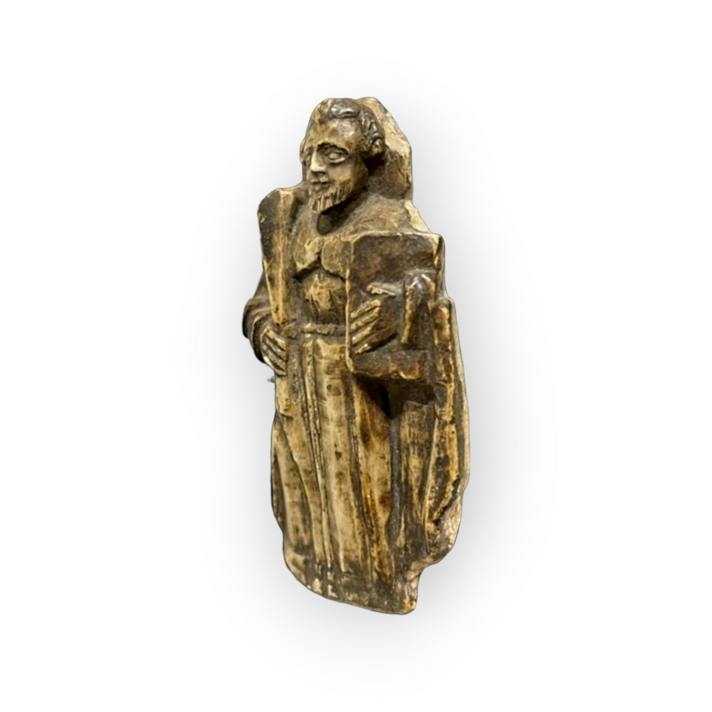 Diminutive 15th-Century English Antique Nottingham Alabaster Sculptural Fragment