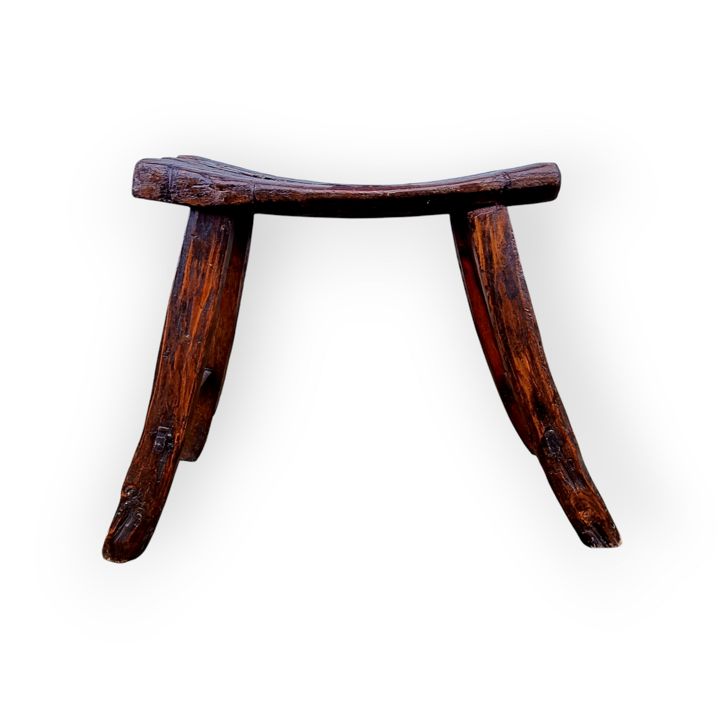 19th-Century Rustic / Primitive Antique Wooden Stool