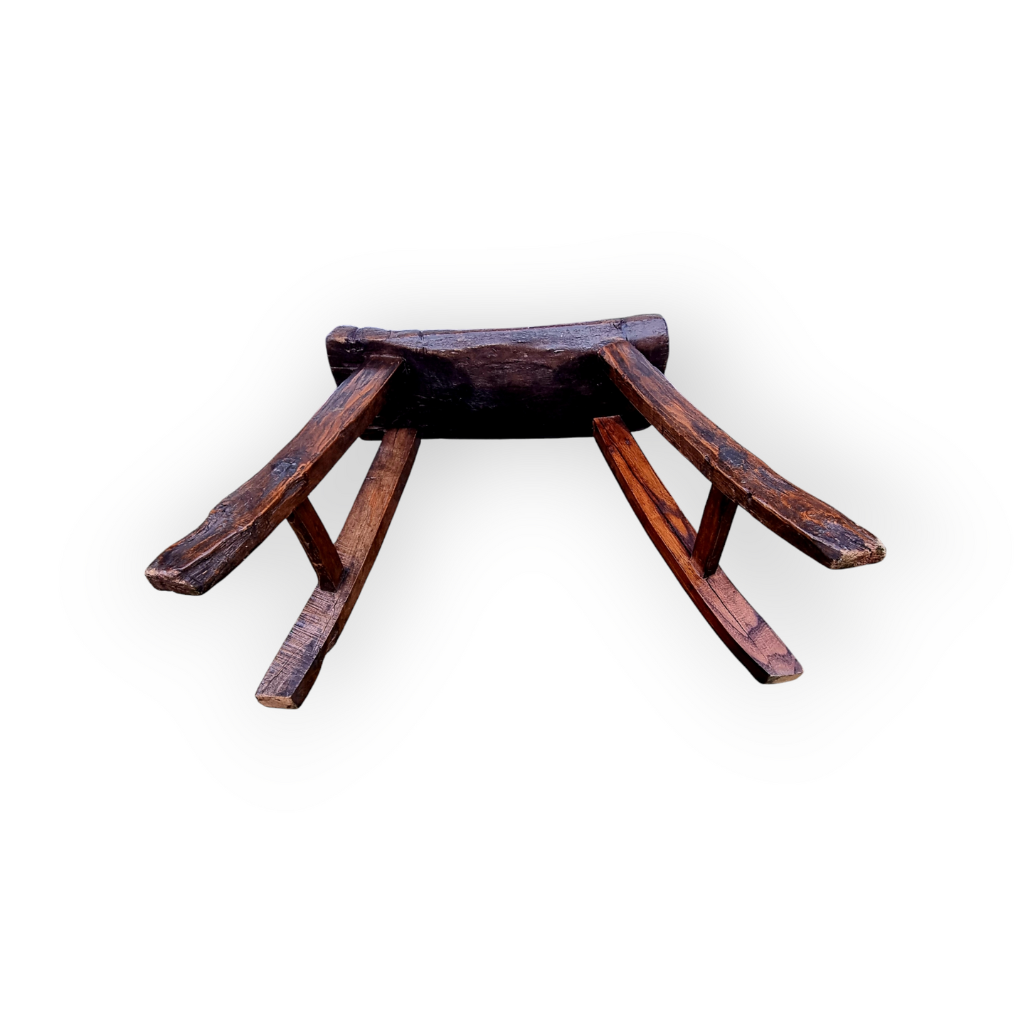 19th-Century Rustic / Primitive Antique Wooden Stool