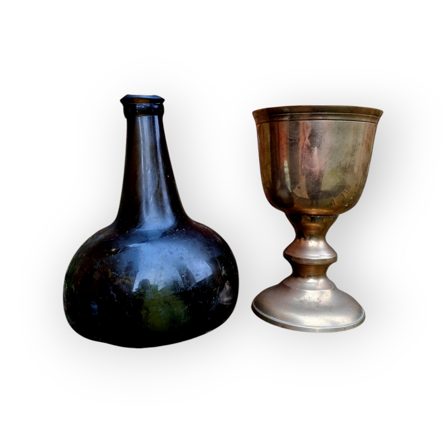 Early 19th-Century English Antique Brass Goblet