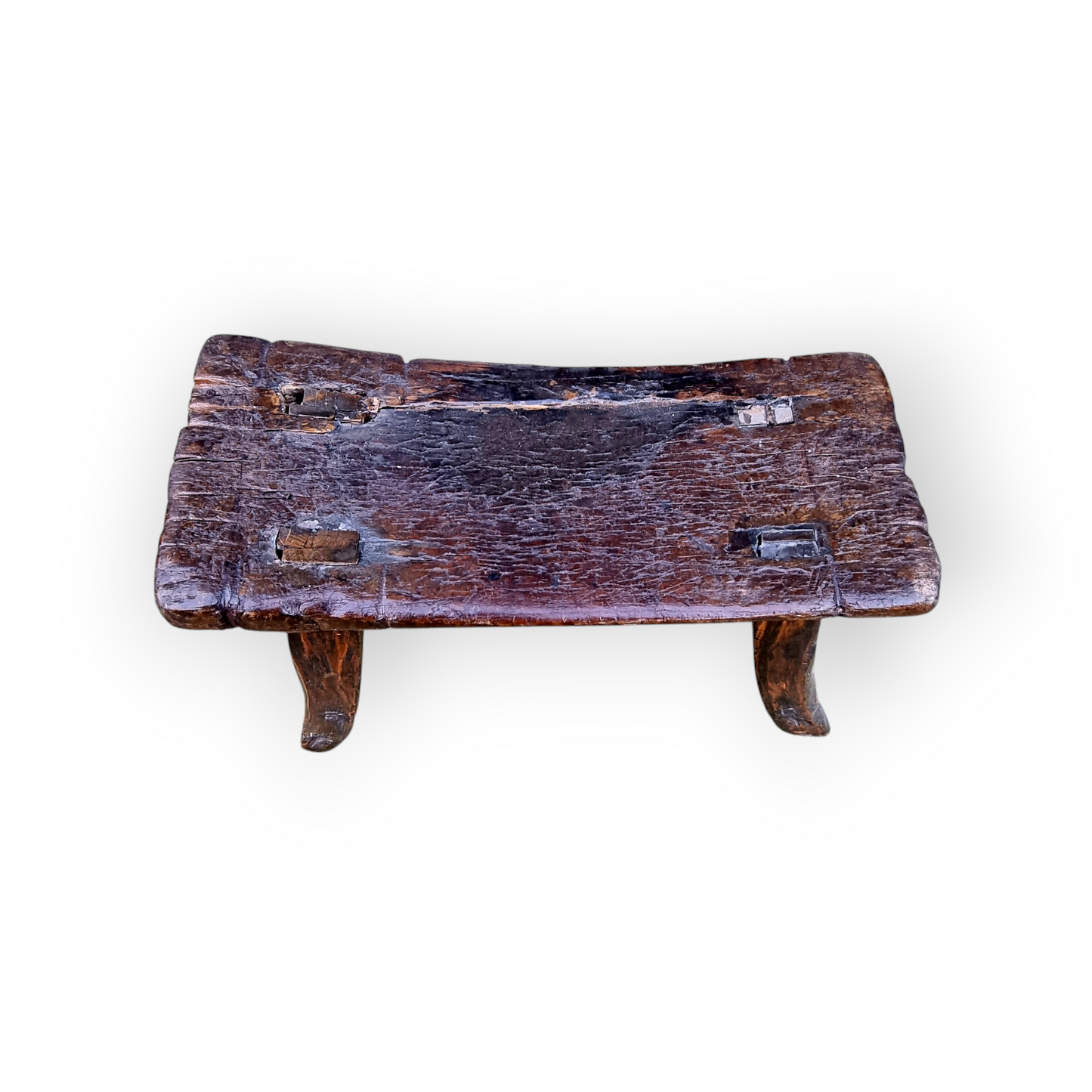 19th-Century Rustic / Primitive Antique Wooden Stool