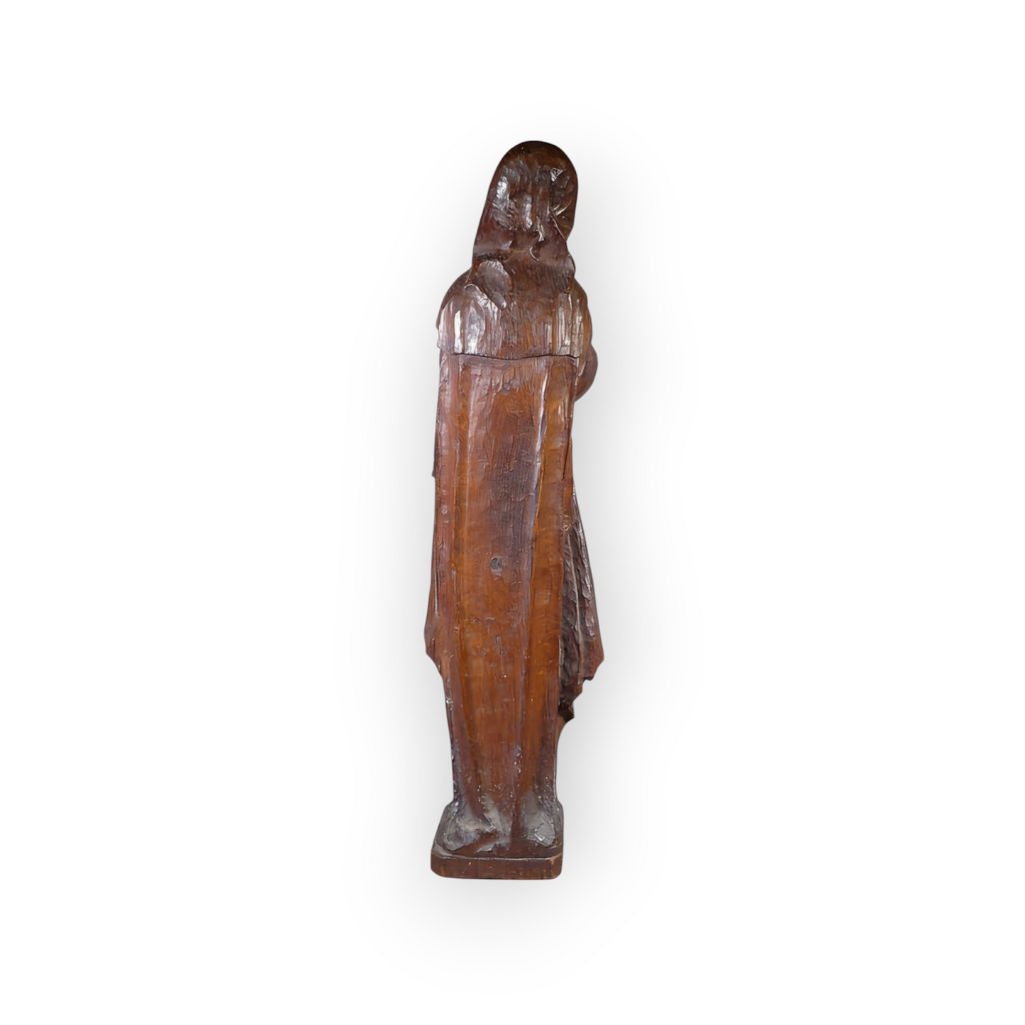 16th-Century Gothic Antique Carved Wooden Sculpture Depicting The Virgin Of Calvary