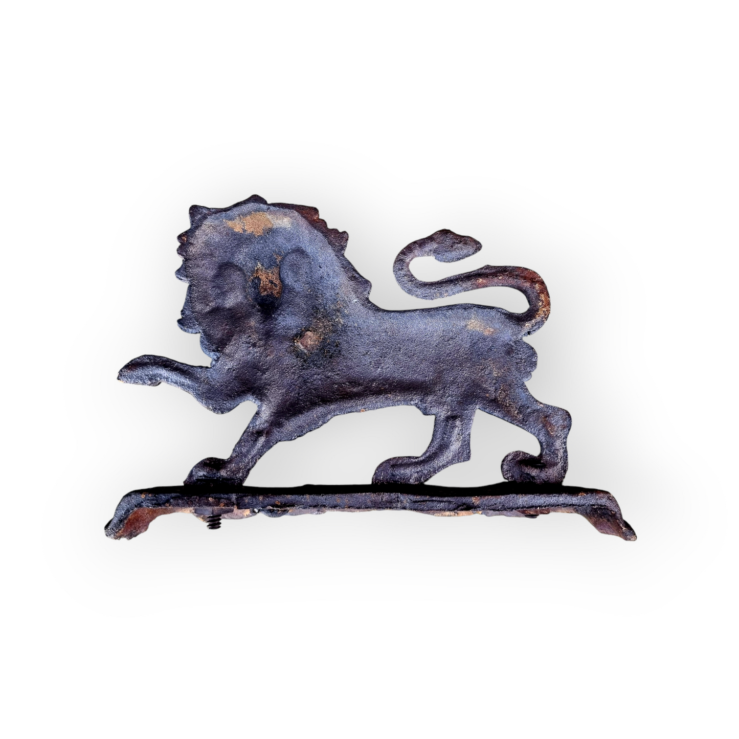 Mid 19th-Century English Country House Antique Cast Iron Door Stop / Door Porter In The Form Of A Lion Passant