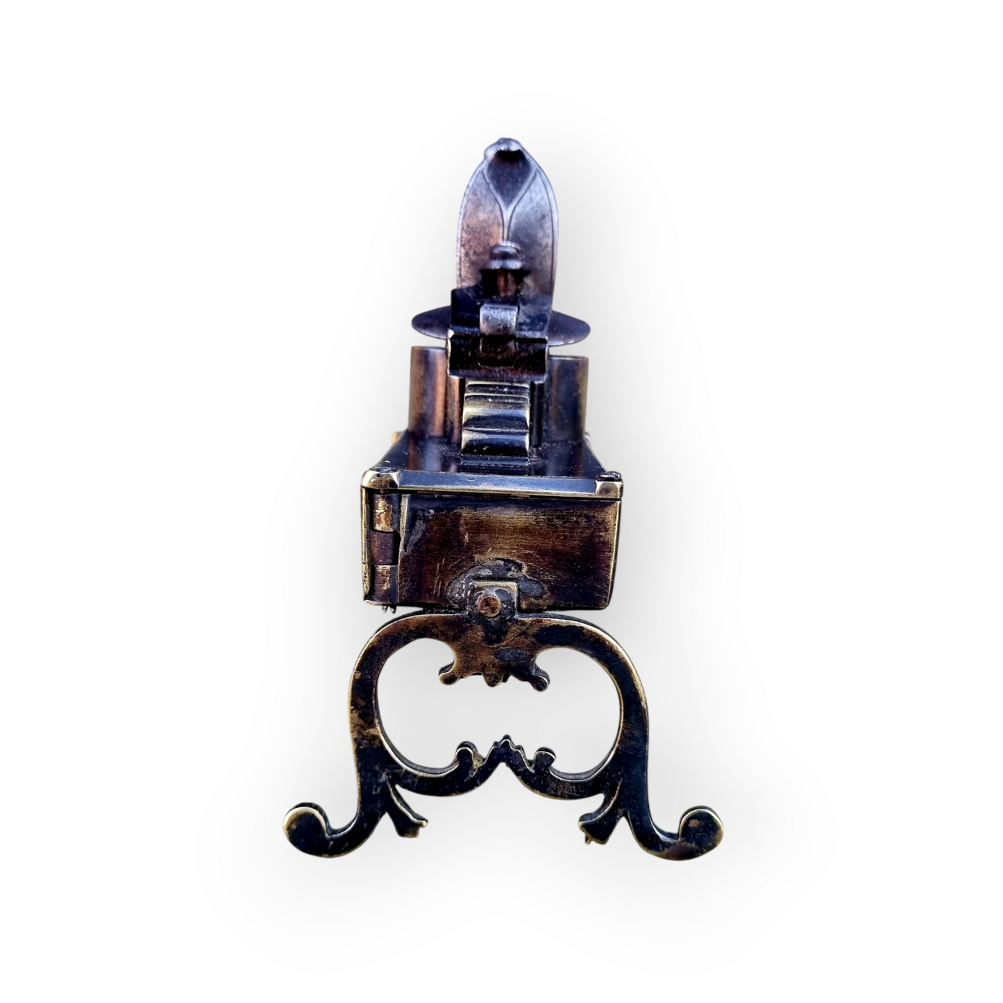 Early 18th Century English Antique Flintlock Tinder Lighter Bearing The Makers Name "Bryan & Son"
