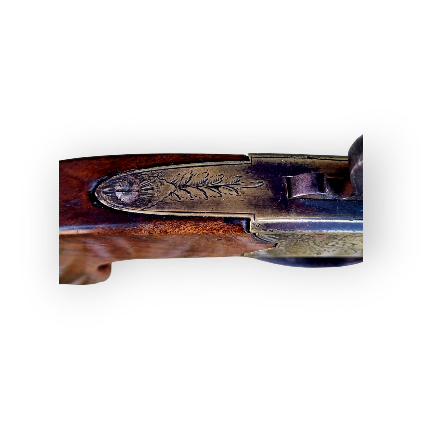 Early 18th Century English Antique Flintlock Tinder Lighter Bearing The Makers Name "Bryan & Son"