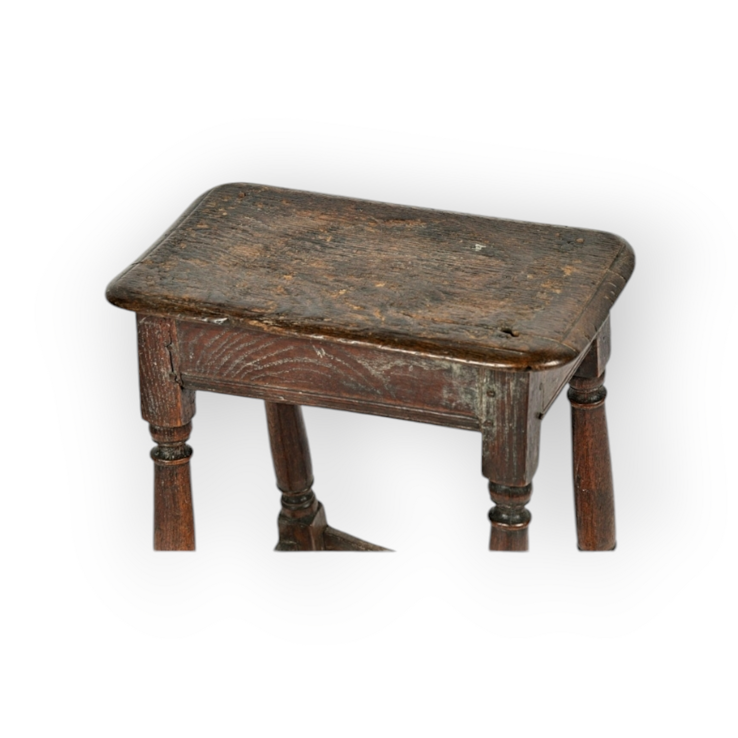 Late 17th Century English Antique Oak Joint Stool