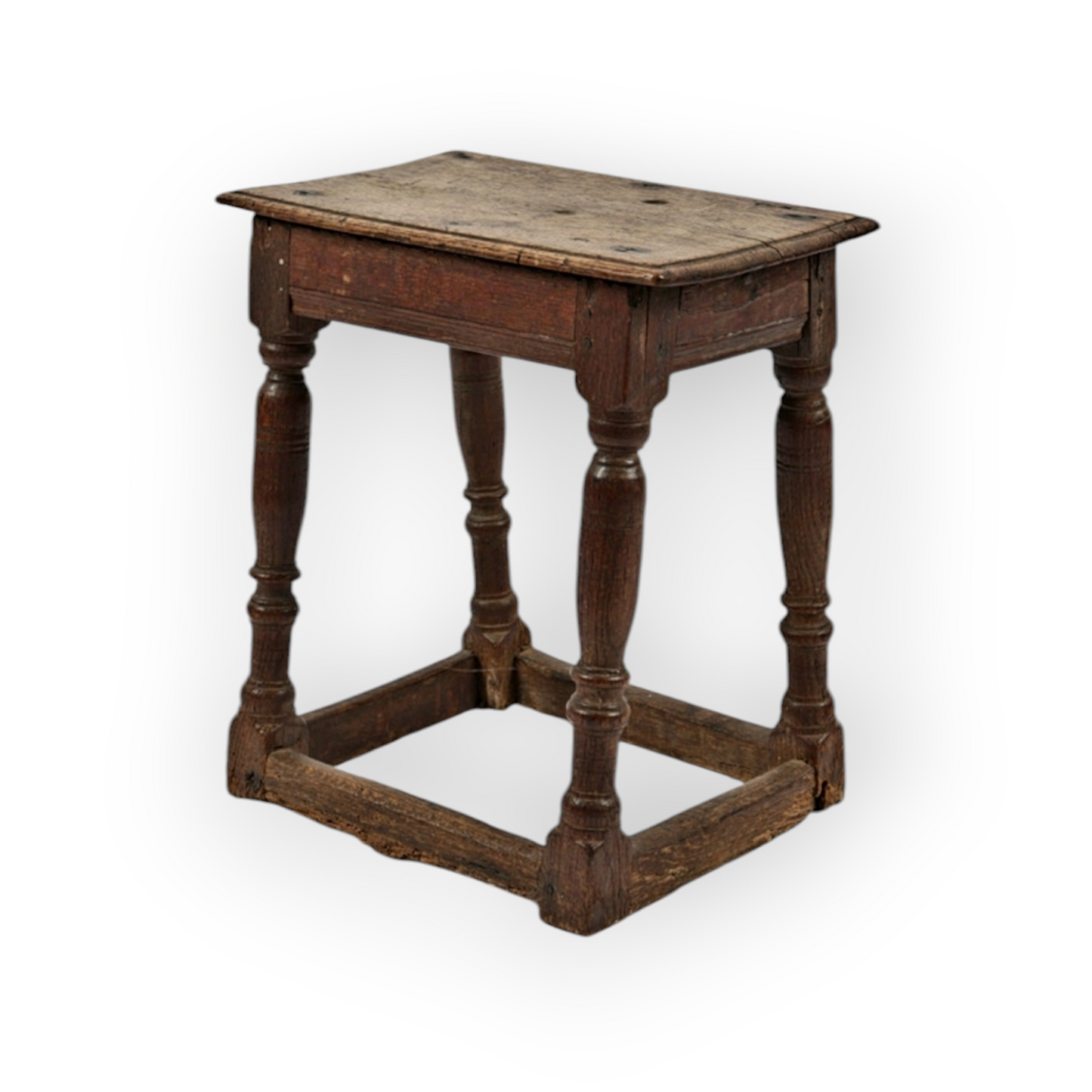 Late 17th Century English Antique Oak Joint Stool