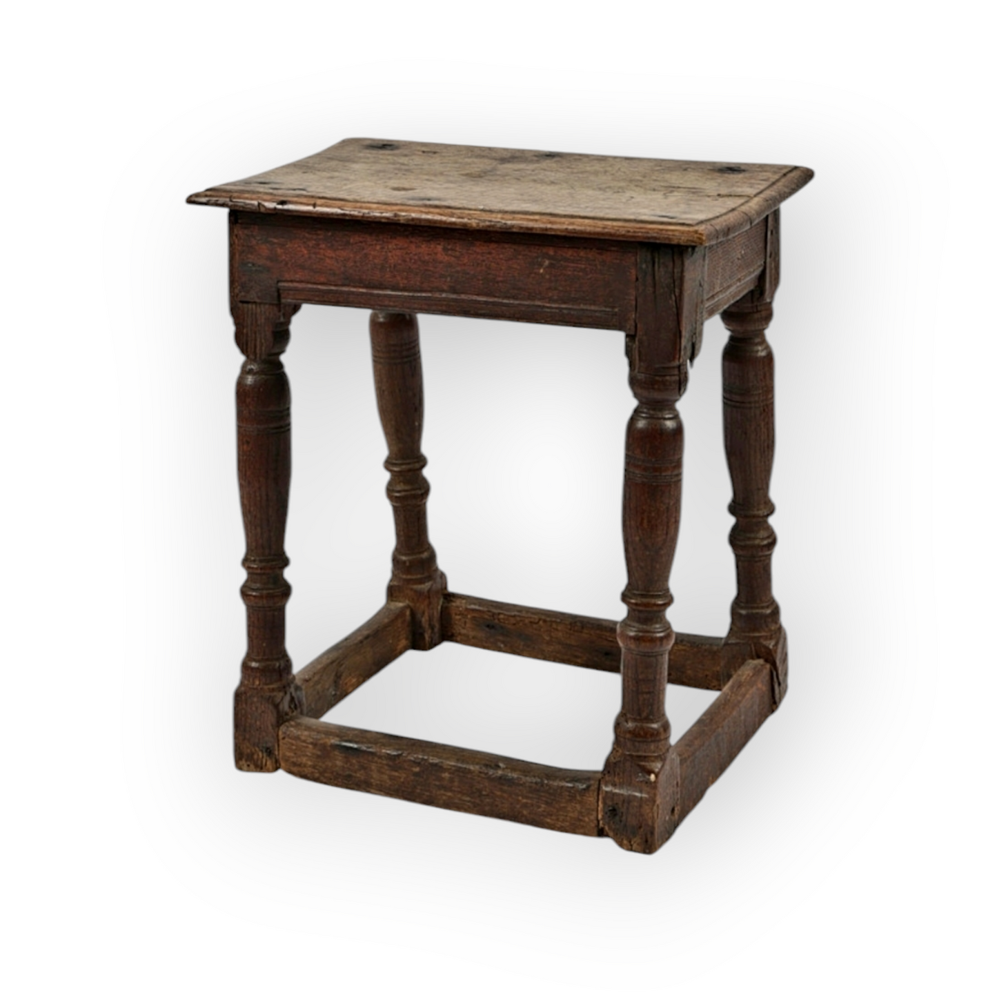 Late 17th Century English Antique Oak Joint Stool