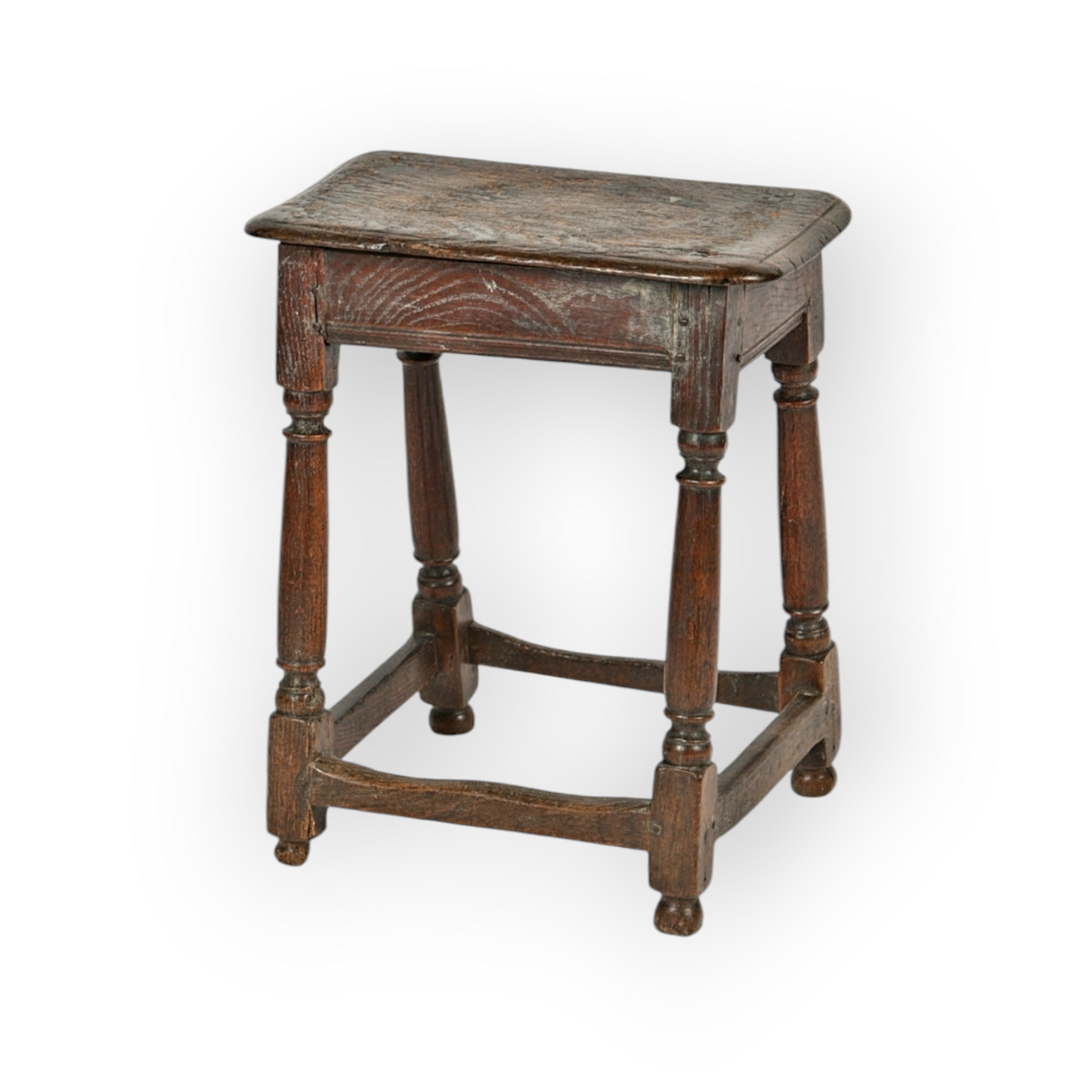 Late 17th Century English Antique Oak Joint Stool