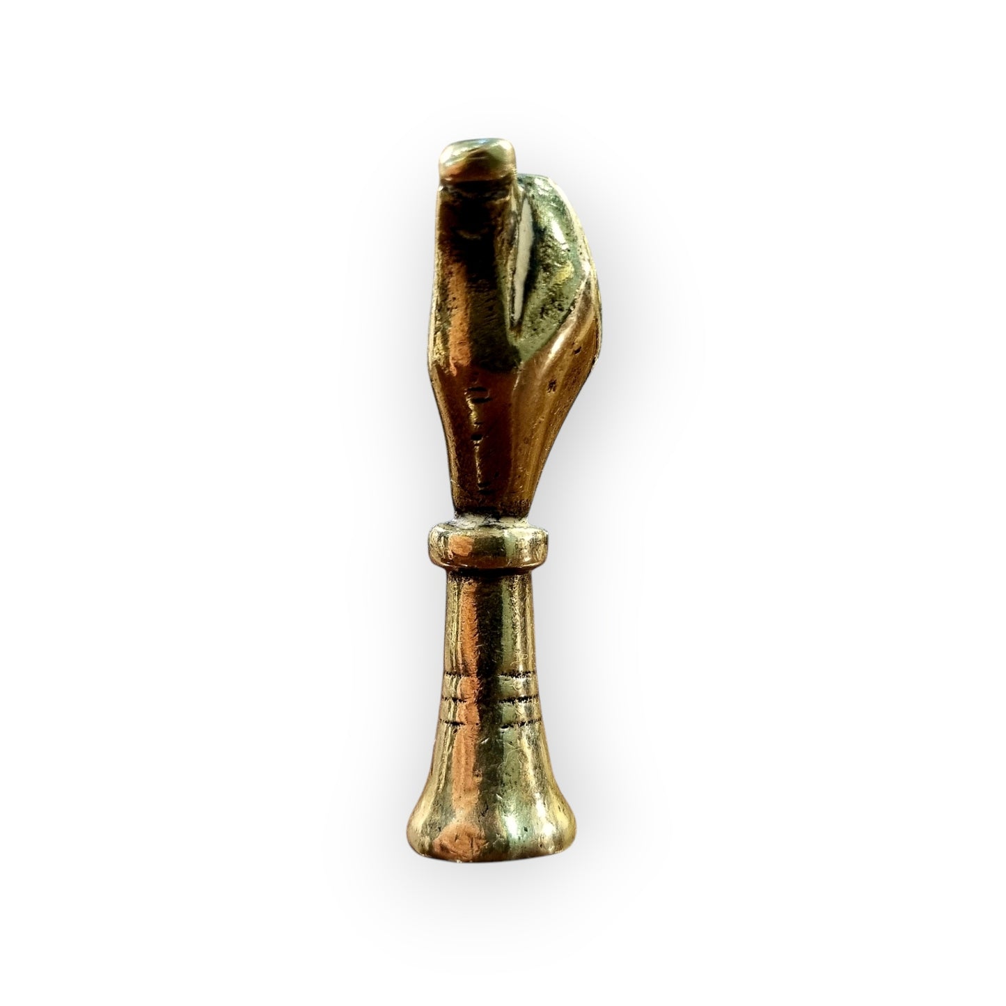 Early 19th-Century English Antique Brass Pipe Tamper