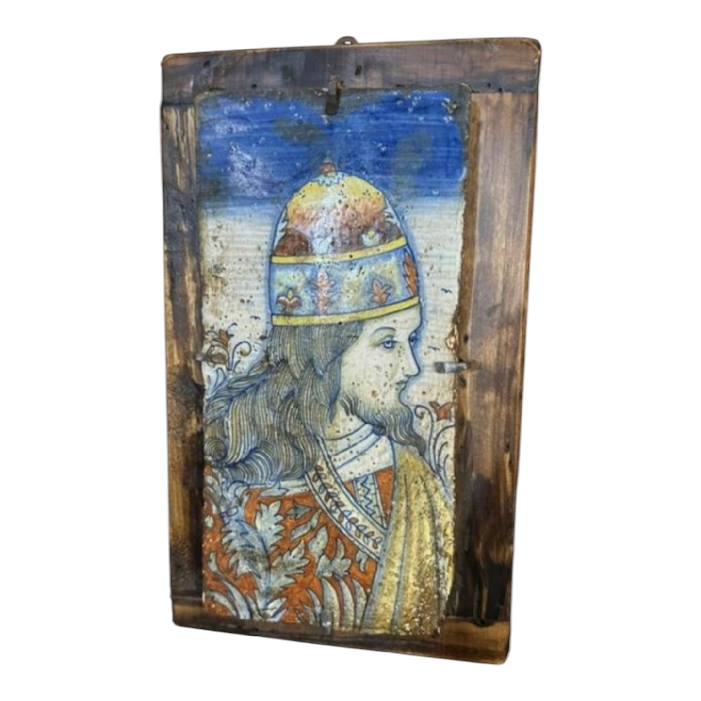 Large Late 17th-Century Italian Tin-Glazed Earthenware Tile