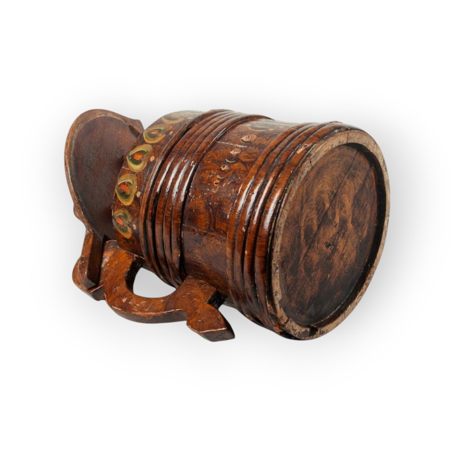 Large Early 19th-Century Continental Antique Hand-Made Treen Tankard / Stånka, circa 1800