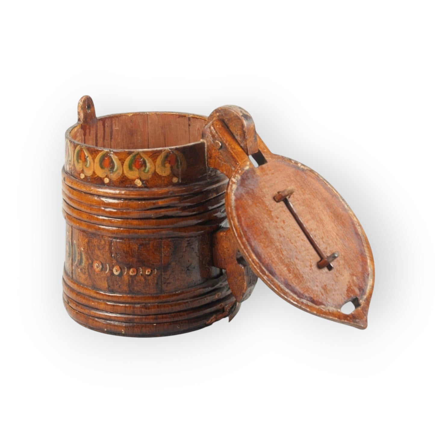 Large Early 19th-Century Continental Antique Hand-Made Treen Tankard / Stånka, circa 1800