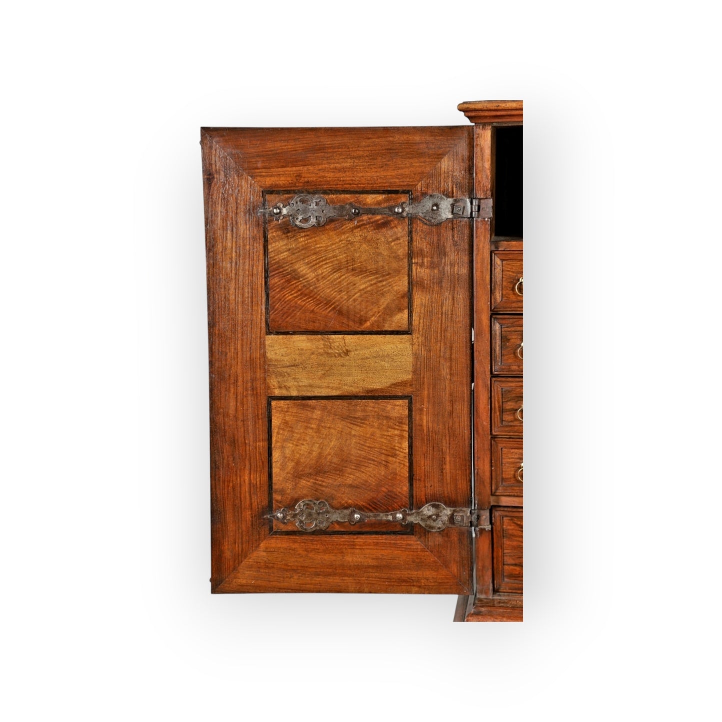 Early 18th-Century Antique Olivewood Collectors Cabinet On An Associated Stand