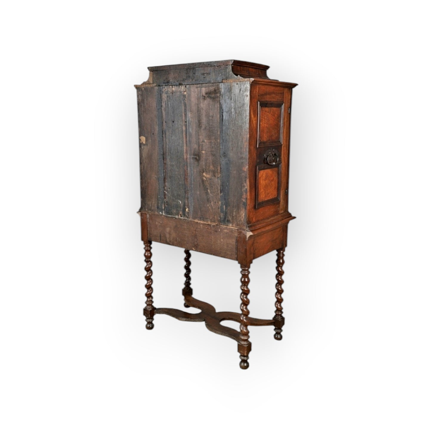 Early 18th-Century Antique Olivewood Collectors Cabinet On An Associated Stand