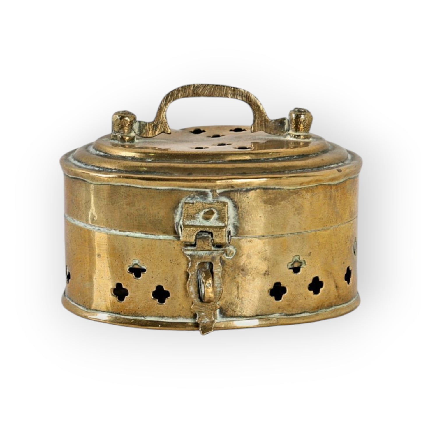 Diminutive Early 19th-Century Antique Brass "Cricket Box"