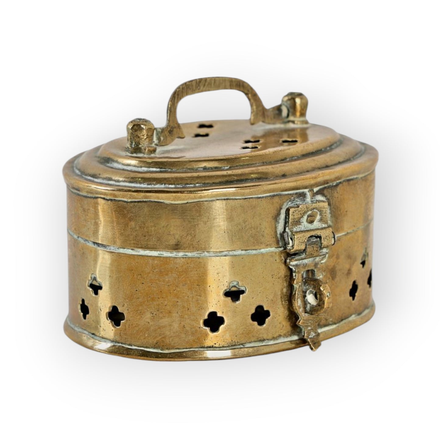 Diminutive Early 19th-Century Antique Brass "Cricket Box"