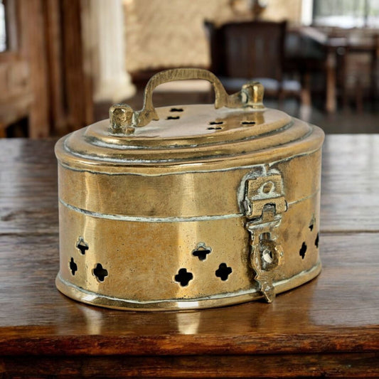 Diminutive Early 19th-Century Antique Brass "Cricket Box"