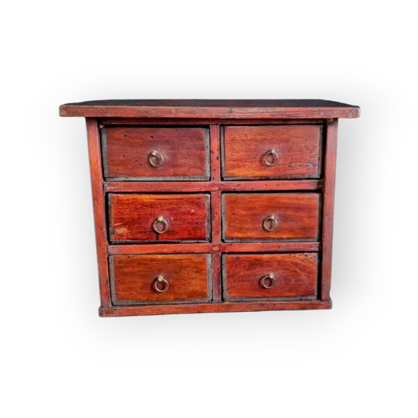 Early 19th Century English Antique Pine Six-Drawer Spice Chest